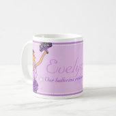Tasse der Prinzessin Ballerina mit lila und dunkle (Vorderseite Links)