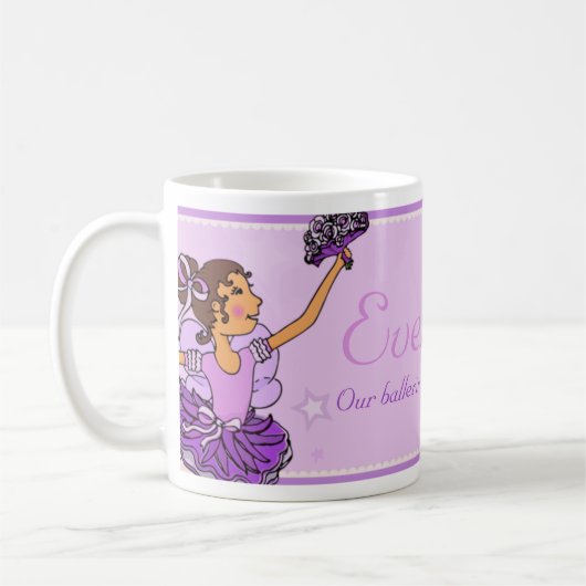 Tasse der Prinzessin Ballerina mit lila und dunkle (Links)