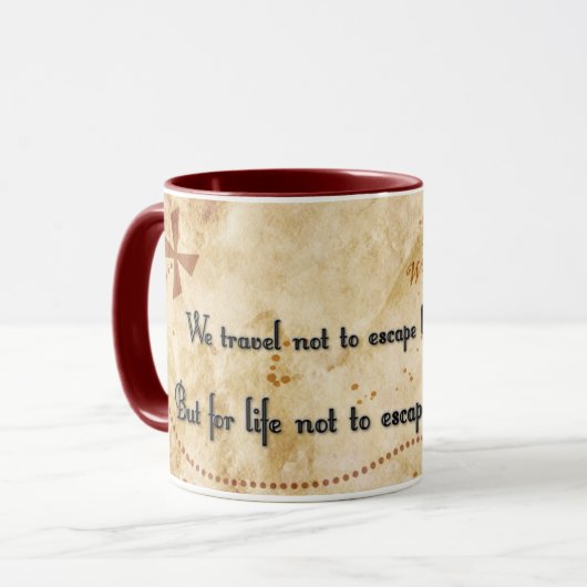 Tasse der Reiseangebote (Vorderseite Links)