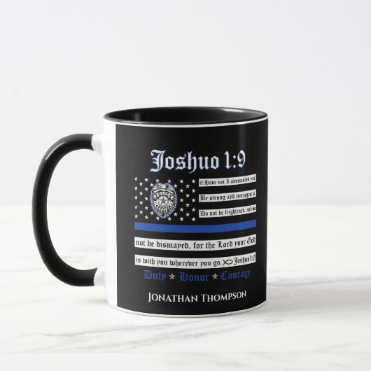 Tasse der religiösen Christlichen Polizei Joshua 1 (Links)