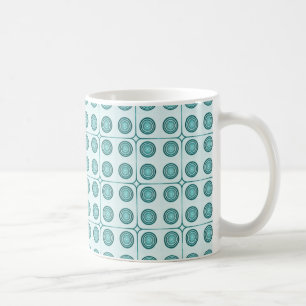 Tasse der Retro-Armkreise, Aquamarin