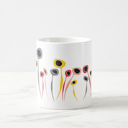 Tasse der Retro-Blume (Mittel)