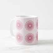 Tasse der Retro-Flora, Magenta (Vorderseite Links)