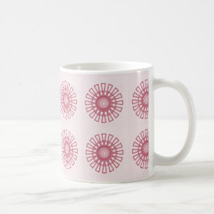 Tasse der Retro-Flora, Magenta