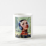 Tasse der Retro-Science Fiction<br><div class="desc">Science Fiction hat im Laufe der Jahre viele Formen angenommen und Fantasie ausgelöst. Dieses Retro-Design aus vergangenen Jahren ist eine interessante Idee, wie sich die Dinge entwickeln können. Dieses Retro-Science Fiction-Design sieht auf dieser Tasse großartig aus. Perfekt für sich selbst oder als Geschenk</div>