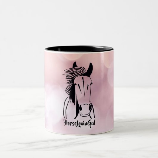 Tasse der Rosa Horse Lovin (Mittel)