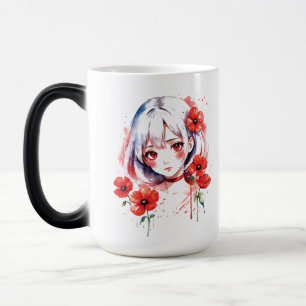 Tasse der roten Blume