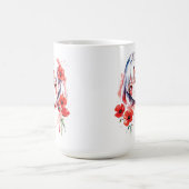 Tasse der roten Blume (Zentrum)