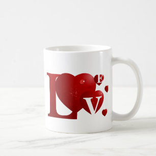 Tasse der roten LIEBE