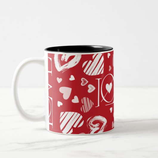 Tasse der roten Liebe (Links)