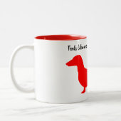 Tasse der Roten Silhouette Dackel (Links)