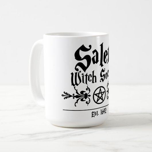Tasse der Salem-Hexengesellschaft (Vorderseite Links)