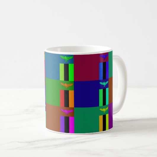 Tasse der Sambia-Multihue-Flaggen (VorderseiteRechts)