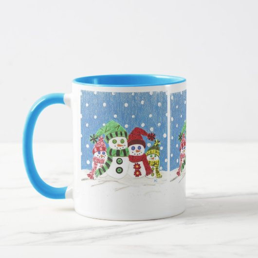 Tasse der Schneemannsfamilie (Links)