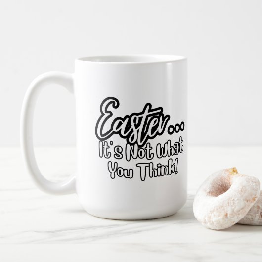 Tasse der Schrift Osterzeit (Mit Donut)