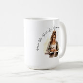 Tasse der Schriftstellerin Muse: Eine Frau in ihre (VorderseiteRechts)
