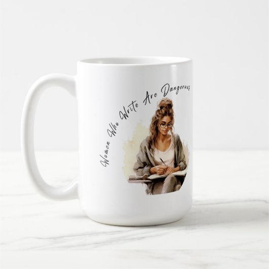Tasse der Schriftstellerin Muse: Eine Frau in ihre (Links)
