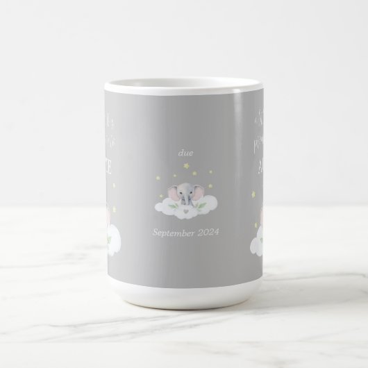 Tasse der Schwangerschaft Niedlich Grau (Mittel)