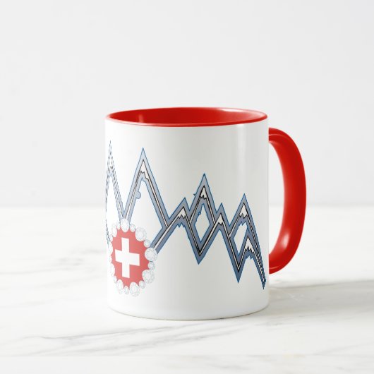 Tasse der Schweizer Alpen (VorderseiteRechts)