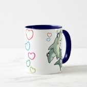 Tasse der Shark-Liebe (VorderseiteRechts)