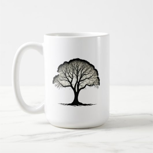 Tasse der Silhouette Lone Tree - 15 oz klassisches (Links)