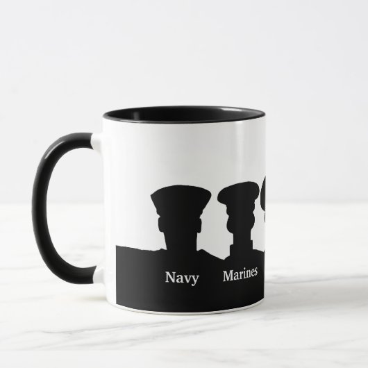 Tasse der Silhouetten der US-Streitkräfte (Links)
