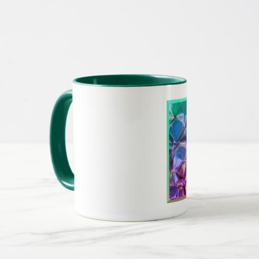 Tasse der Silky-Blume (Vorderseite Links)