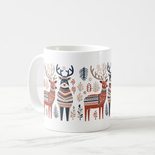 Tasse der skandinavischen Weihnachtsbaume (Vorderseite Links)