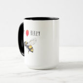 Tasse der sonnigen Biene, Geschenk für Imker, nied (Vorderseite Links)