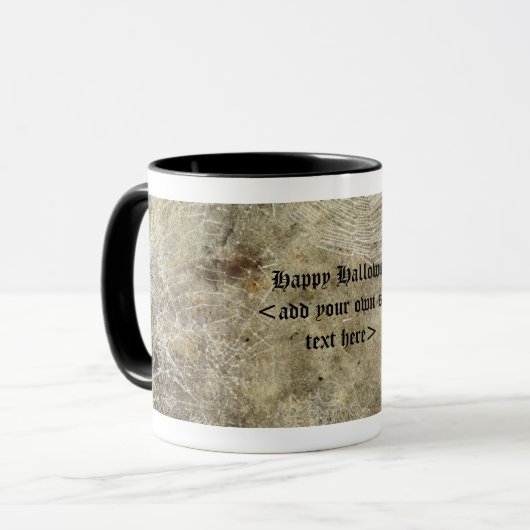 Tasse der Spinnen und Weben Halloween (Vorderseite Links)