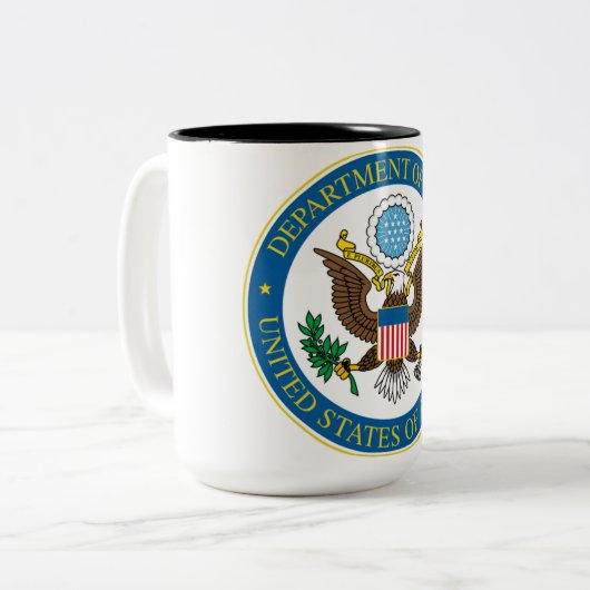 Tasse der Staats-Abteilungs-15oz (Vorderseite Links)