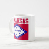 Tasse der Staatsflagge Arkansas (Vorderseite Links)