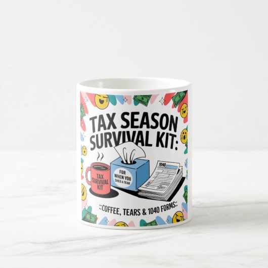 Tasse der Steuersaison: Kaffee, Tee & 1040 Formula (Mittel)