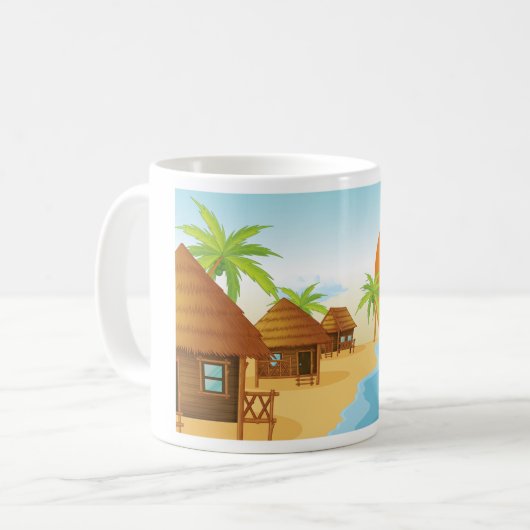 Tasse der Strandunterkünfte (Vorderseite Links)