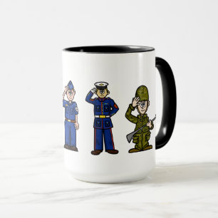 Tasse der Streitkräfte oder des Tages der militä