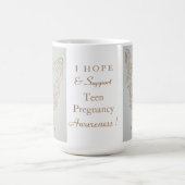 Tasse der Teenager-Schwangerschaft Weißer Ribbon-E (Mittel)