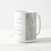 Tasse der Teenager-Schwangerschaft Weißer Ribbon-E (VorderseiteRechts)