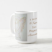 Tasse der Teenager-Schwangerschaft Weißer Ribbon-E (Vorderseite Links)
