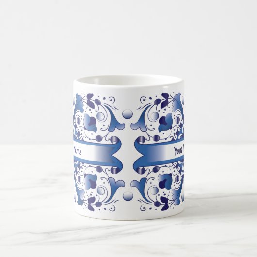 Tasse der Teppiche in Blau und Weiß (Mittel)