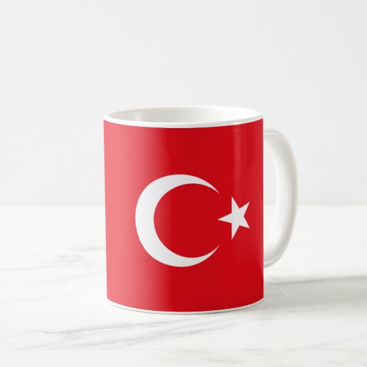 Tasse der türkischen Flagge (VorderseiteRechts)