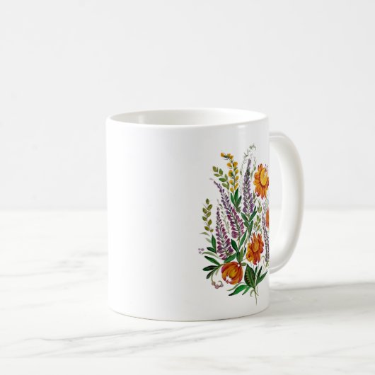 Tasse der ukrainischen Blume (VorderseiteRechts)