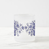 Tasse der Vintagen Blume in Blau und Weiß (Mittel)