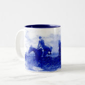 Tasse der Vintagen Fox Hunt-Keramik (Vorderseite Links)