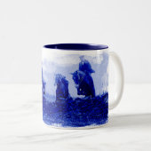 Tasse der Vintagen Fox Hunt-Keramik (VorderseiteRechts)