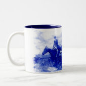 Tasse der Vintagen Fox Hunt-Keramik (Links)