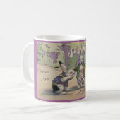 Tasse der Vintagen Osterkaninchen (Vorderseite Links)