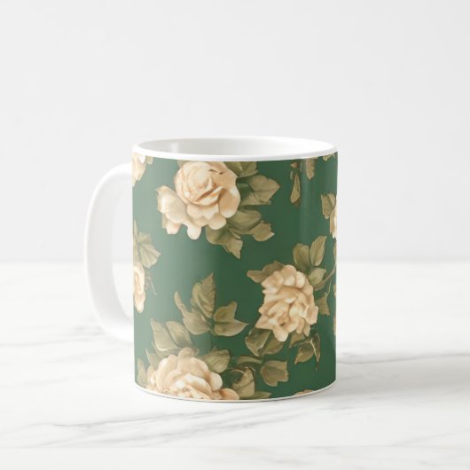 Tasse der Vintagen Rose (Vorderseite Links)