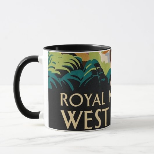 Tasse der Vintagen Westindischen Inseln (Links)