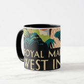Tasse der Vintagen Westindischen Inseln (Vorderseite Links)