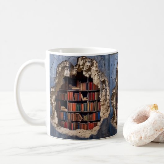 Tasse der virtuellen 3D-Bibliothek (Mit Donut)